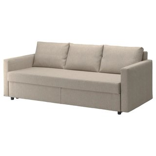 Sofá Cama Beige 3 Plazas