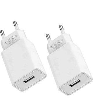 Cargador USB Blanco 2 Piezas