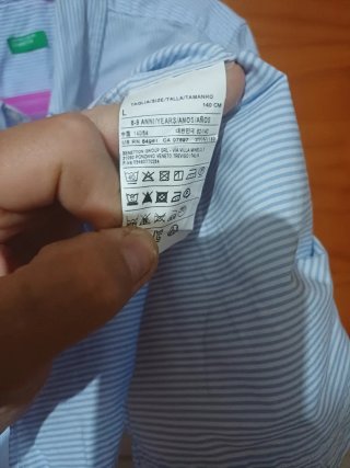 Camisa niño rayas azules Benetton