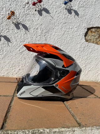 Casco Moto Trail Airoh Bandit Naranja