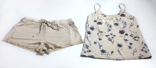 Conjunto top y short lencero floral