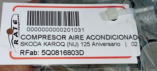 SKODA KAROQ (NU) 125 Aniversario COMPRESOR AIRE ACONDICIONADO