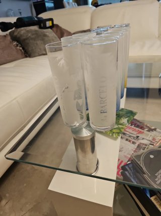 14 Vasos de tubo de cristal