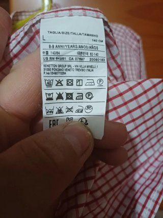 Camisa de cuadros Benetton niño