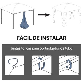 4 Paredes Laterales para Cenador 3x3 m