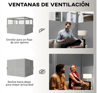 4 Paredes Laterales para Cenador 3x3 m