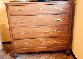 Cassettiera vintage anni '60 legno e metallo