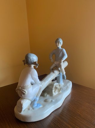Gran figura de porcelana Lladró / Nadal - Niños en