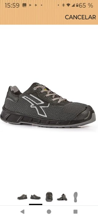 Zapatos de seguridad negros y grises
