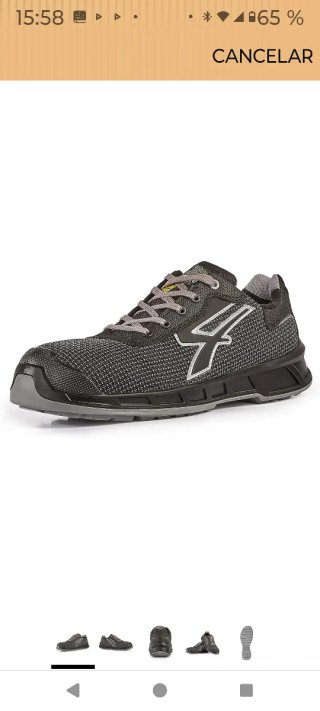 Zapatos de seguridad negros y grises