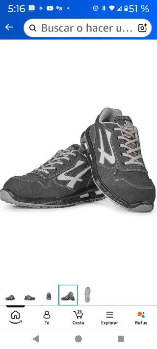 Zapatos de seguridad negros y grises