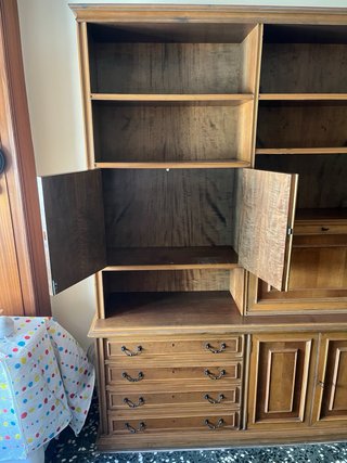 Armario Comedor Grande Madera y Cristal