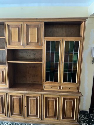Armario Comedor Grande Madera y Cristal