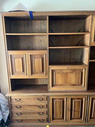 Armario Comedor Grande Madera y Cristal