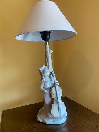 Pareja de lámparas vintage de porcelana Lladró / c
