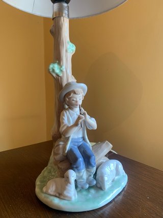 Pareja de lámparas vintage de porcelana Lladró / c