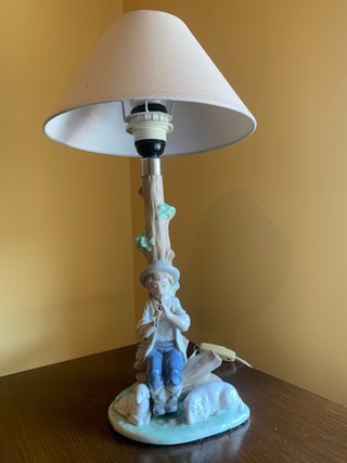 Pareja de lámparas vintage de porcelana Lladró / c