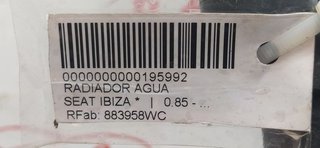 SEAT IBIZA * RADIADOR AGUA