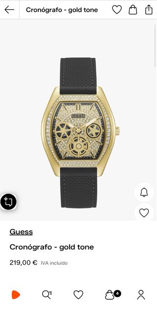 Reloj Guess Cronógrafo - Tono Dorado