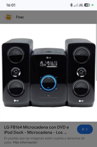 Mini cadena LG FB164 con DVD y iPod