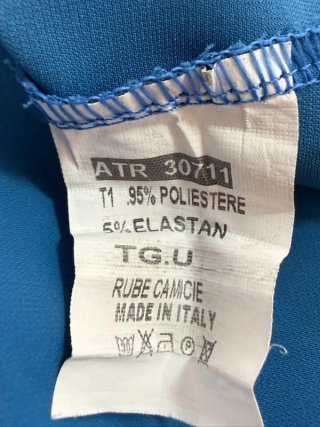 Camicia Donna Oversize Made In Italy Tg Unica Blu