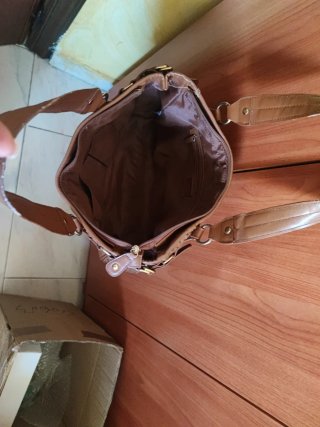 Borsa donna marrone intrecciata