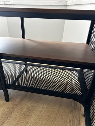 Mueble TV Ikea Metal Negro y Madera