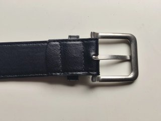 Cinturón de cuero negro unisex estilo japonés