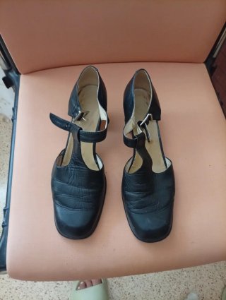 Zapatos de salón piel negros T.40