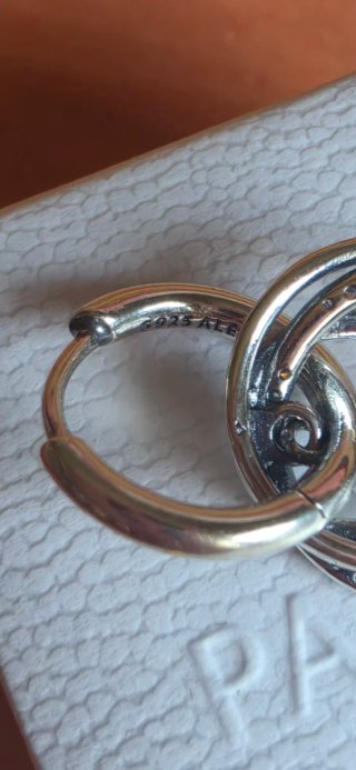 Pendientes pandora aros entrelazados familia