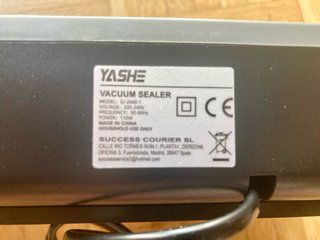 Envasadora al vacío marca YASHE A estrenar