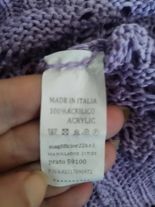 Suéter de punto calado (medidas en descripción)