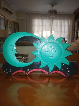 Percha Espejo Sol y Luna