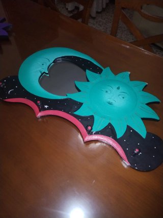 Percha Espejo Sol y Luna