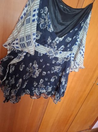 Camisa Zara Seda Estampada