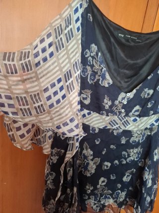 Camisa Zara Seda Estampada