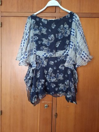 Camisa Zara Seda Estampada