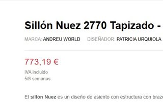 2 sillas Andreu World mod Nuez.