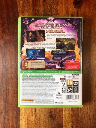 Saints Row gat out of hell xbox 360 first edition