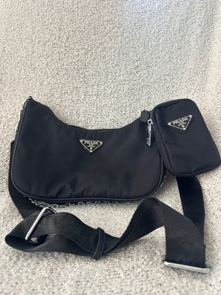 Borsa Prada Nero in Nylon con Necessaire