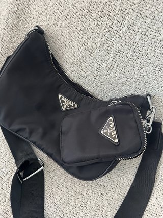 Borsa Prada Nero in Nylon con Necessaire