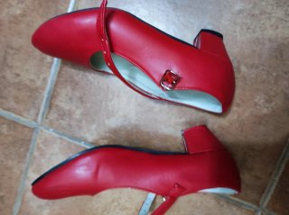 Zapatos Flamenco Sevillanas Rojo Talla 37