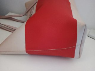 Bolso Bimba y Lola Shopper Beige y Rojo