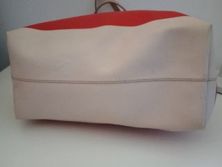 Bolso Bimba y Lola Shopper Beige y Rojo