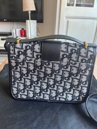 Bandolera Jacquard Beige/Azul marino