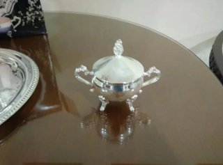 Juego de café plateado