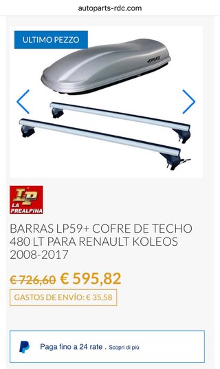 Cofre Techo Portaequipaje + Barras Renault.