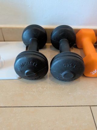 2 Pares Mancuernas Gimnasio 1.5kg y 3kg