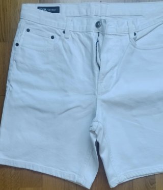 Shorts vaqueros blancos hombre
