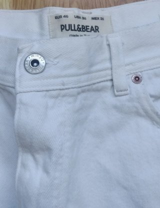 Shorts vaqueros blancos hombre